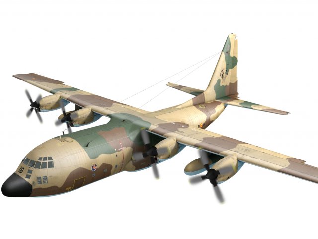lockheed c-130 hercules 3Dモデル .c4d .max .obj .3ds .fbx .stl .blend 