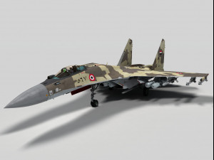 sukhoi su-35 flanker e egypt 3D Model