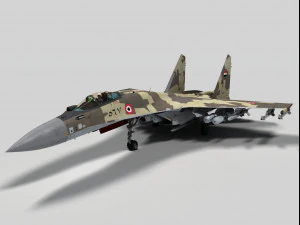 Sukhoi Su-35 Flanker E Egitto Modello 3D