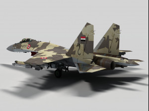 sukhoi su-35 flanker e egypt 3D 模型