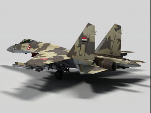 sukhoi su-35 flanker e egypt 3D Model