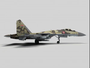 sukhoi su-35 flanker e egypt 3D Model