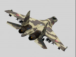 sukhoi su-35 flanker e egypt 3D Model