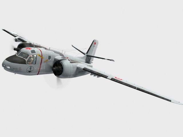 grumman s-2 f tracker 3D Model .c4d .max .obj .3ds .fbx .lwo .lw .lws