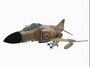 mcdonnell douglas f-4 d phantom ii israel 3D Модель