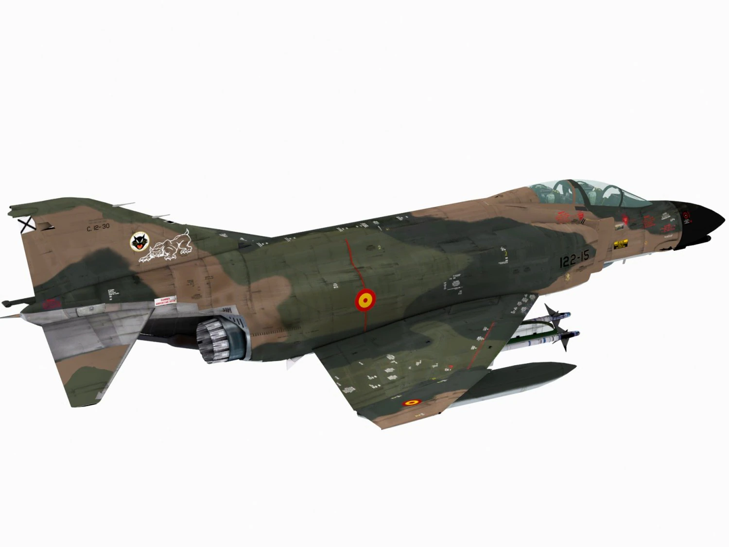 mcdonnell douglas f-4 c phantom ii 3D Model .c4d .max .obj .3ds .fbx .stl .blend 