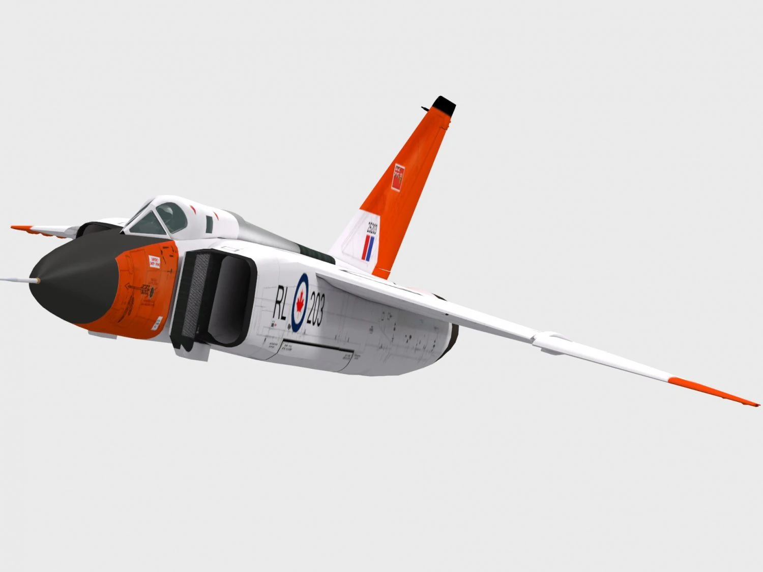 avro canada cf-105 arrow 3D Model .c4d .max .obj .3ds .fbx .stl .blend 