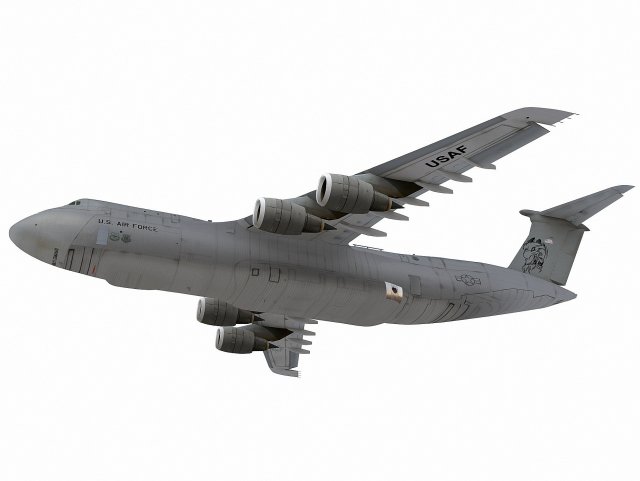 lockheed c-5 galaxy 3D Model .c4d .max .obj .3ds .fbx .stl .blend 