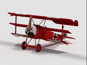 fokker dr 1 Modelo 3D