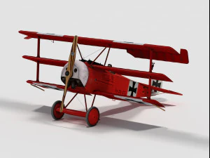 fokker dr 1 3D Model