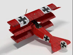 fokker dr 1 3D Model