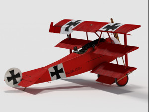 fokker dr 1 Modelo 3D