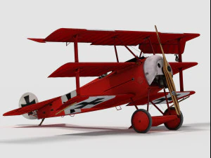 fokker dr 1 3D Model