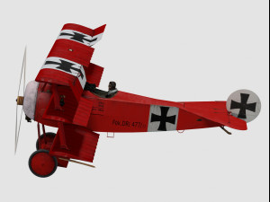 fokker dr 1 Modelo 3D