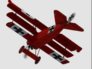 fokker dr 1 3D Model