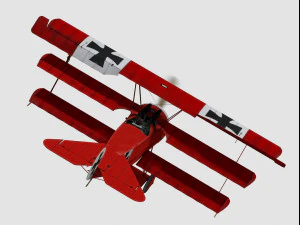 fokker dr 1 3D Model