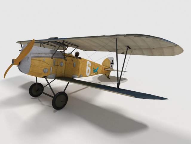 albatros diii 3D Model .c4d .max .obj .3ds .fbx .stl .blend 