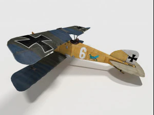 albatros diii Modello 3D