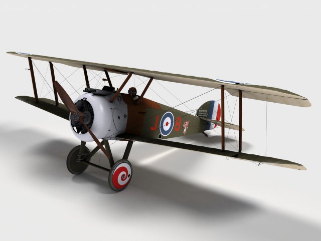 sopwith camel Modelo 3D .c4d .max .obj .3ds .fbx .stl .blend 