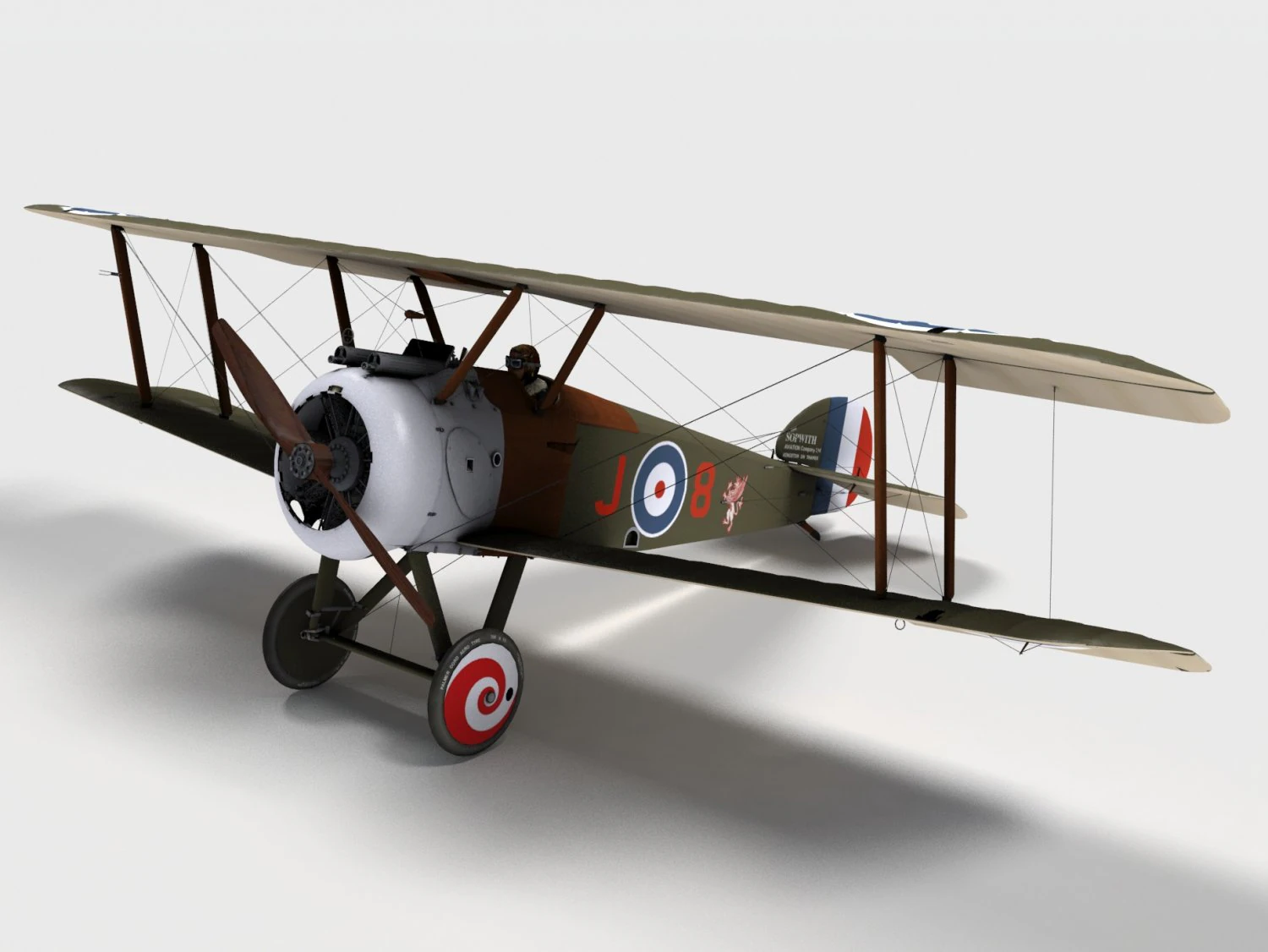 sopwith camel 3D Model .c4d .max .obj .3ds .fbx .stl .blend 