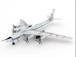 tupolev tu-95 beruang Model 3D