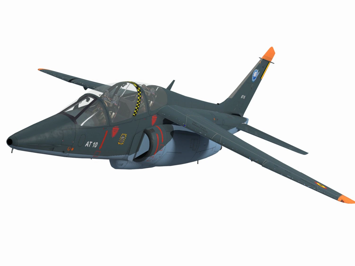 Alpha jet german version 3D Model .c4d .max .obj .3ds .fbx .stl .blend 