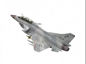 vers&atilde;o vigorosa de dois lugares do drag&atilde;o de chengdu j-10 do Paquist&atilde;o Modelo 3D