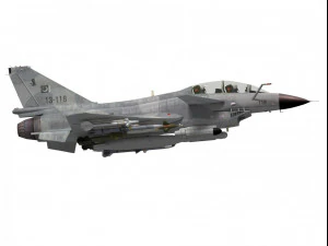vers&atilde;o vigorosa de dois lugares do drag&atilde;o de chengdu j-10 do Paquist&atilde;o Modelo 3D