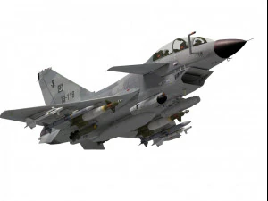 vers&atilde;o vigorosa de dois lugares do drag&atilde;o de chengdu j-10 do Paquist&atilde;o Modelo 3D