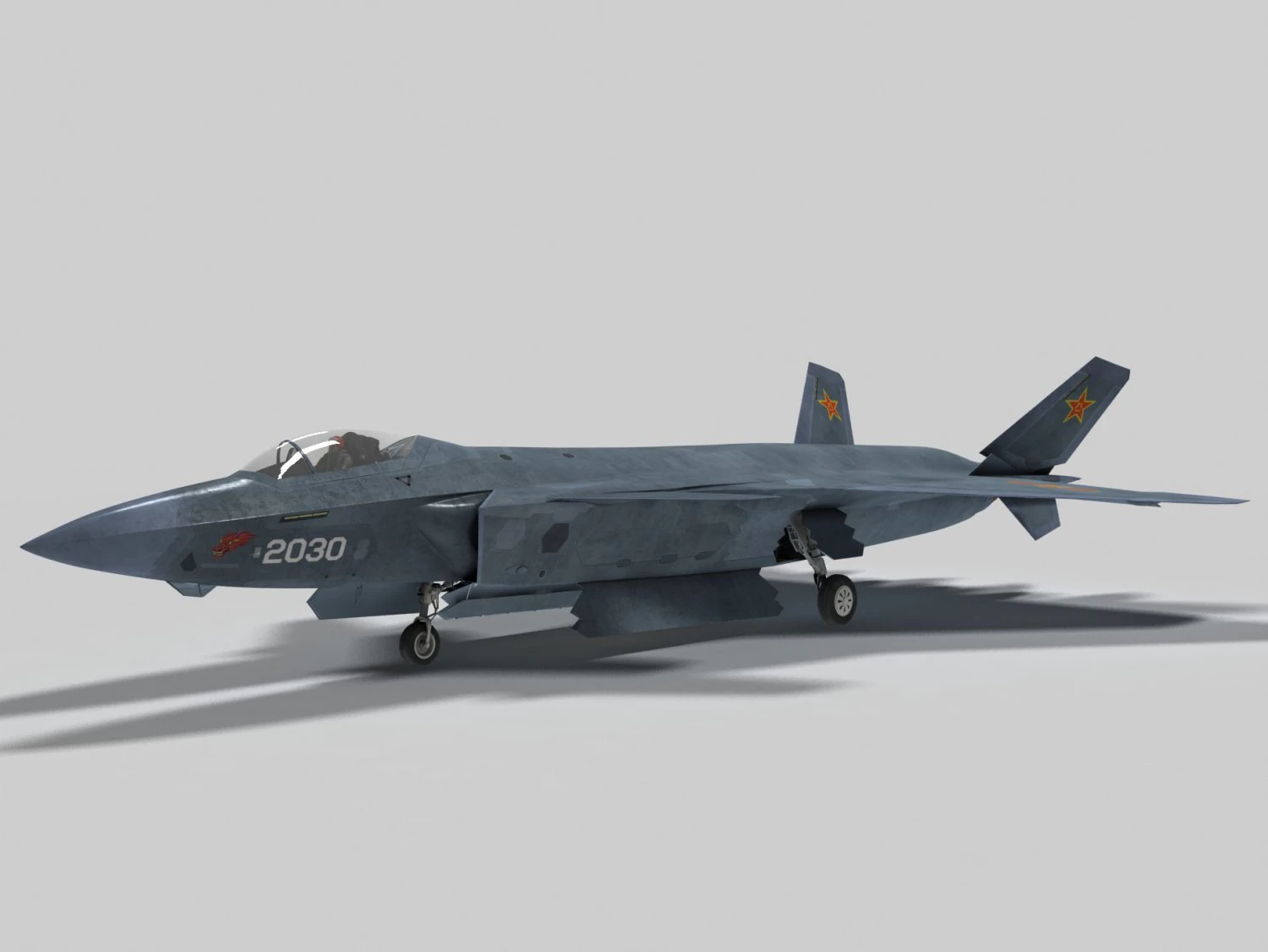 chengdu j-20 3D Model .c4d .max .obj .3ds .fbx .stl .blend