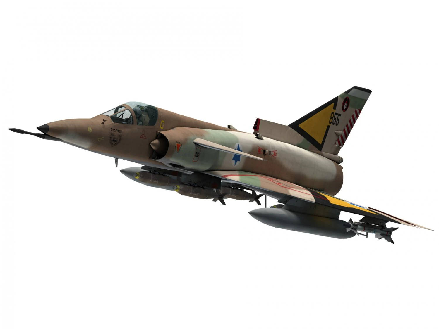 iai kfir c7 3D Model .c4d .max .obj .3ds .fbx .stl .blend 