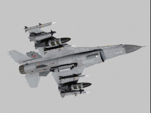 general dynamics f-16 fighting falcon block 40 turkish scheme Model 3D