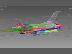 general dynamics f-16 fighting falcon block 40 turkish scheme 3D Model