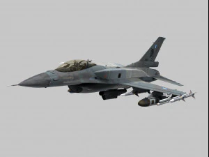 General Dynamics F-16 Fighting Falcon Block 52 griechisches Schema 3D Modell