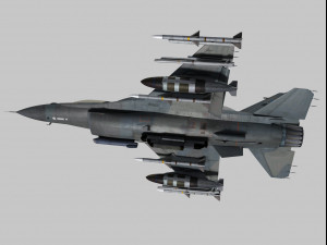 general dynamics f-16 fighting falcon block 52 greek scheme 3D Model