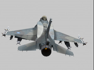 general dynamics f-16 fighting falcon block 52 greek scheme 3D Model