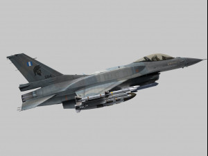 general dynamics f-16 fighting falcon block 52 greek scheme 3D Model