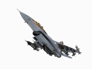 general dynamics f-16 fighting falcon block 30 israelian scheme Modello 3D