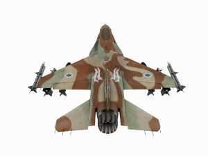 генеральна динаміка f-16 fighting falcon block 30 ізраїльська схема 3D Модель