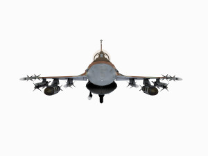 general dynamics f-16 fighting falcon block 30 israelian scheme Modello 3D