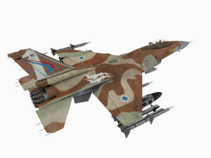 генеральна динаміка f-16 fighting falcon block 30 ізраїльська схема 3D Модель