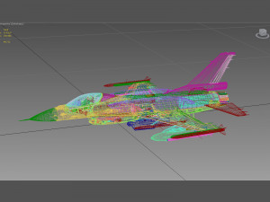 general dynamics f-16 fighting falcon block 30 israelian scheme Modello 3D