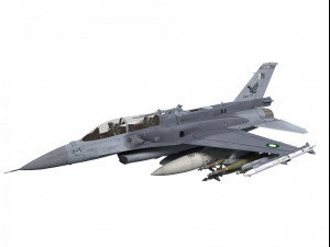 general dynamics f-16 fighting falcon block 52 pakistan scheme two seater 3D Model