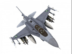 general dynamics f-16 fighting falcon block 52 pakistan scheme two seater Modelo 3D