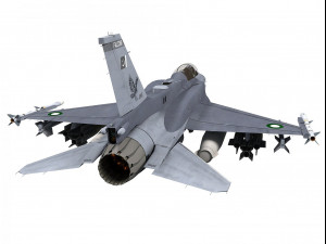 general dynamics f-16 fighting falcon block 52 pakistan scheme two seater Modelo 3D