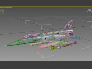 general dynamics f-16 fighting falcon block 52 pakistan scheme two seater Modelo 3D