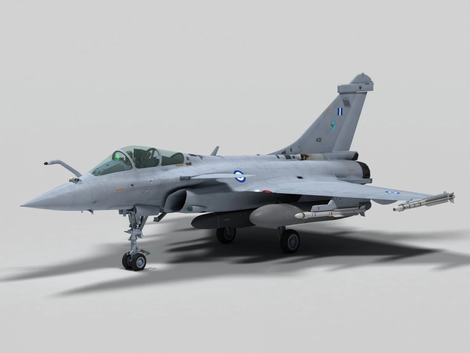 dassault rafale c greek scheme 3D Model .c4d .max .obj .3ds .fbx .stl .blend