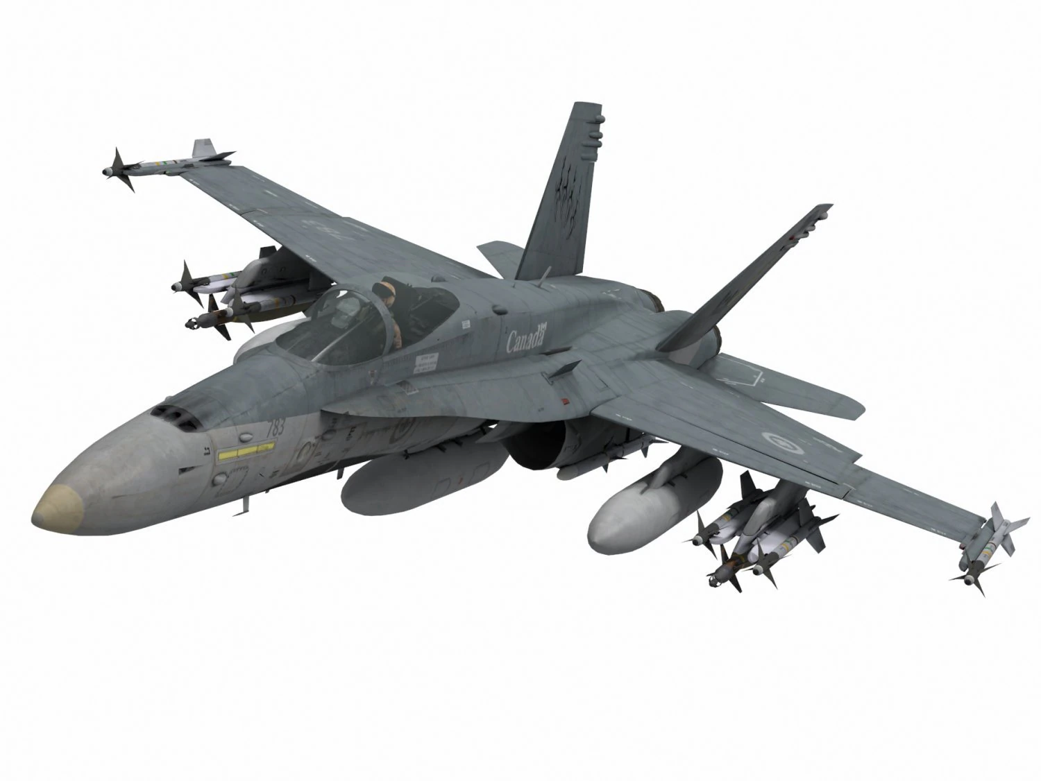 mcdonnell douglas f-a-18 c hornet 3D Model .c4d .max .obj .3ds .fbx .stl .blend 
