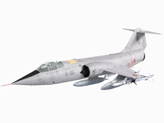 aeritalia f-104s starfighter 3D Model .c4d .max .obj .3ds .fbx .stl .blend 