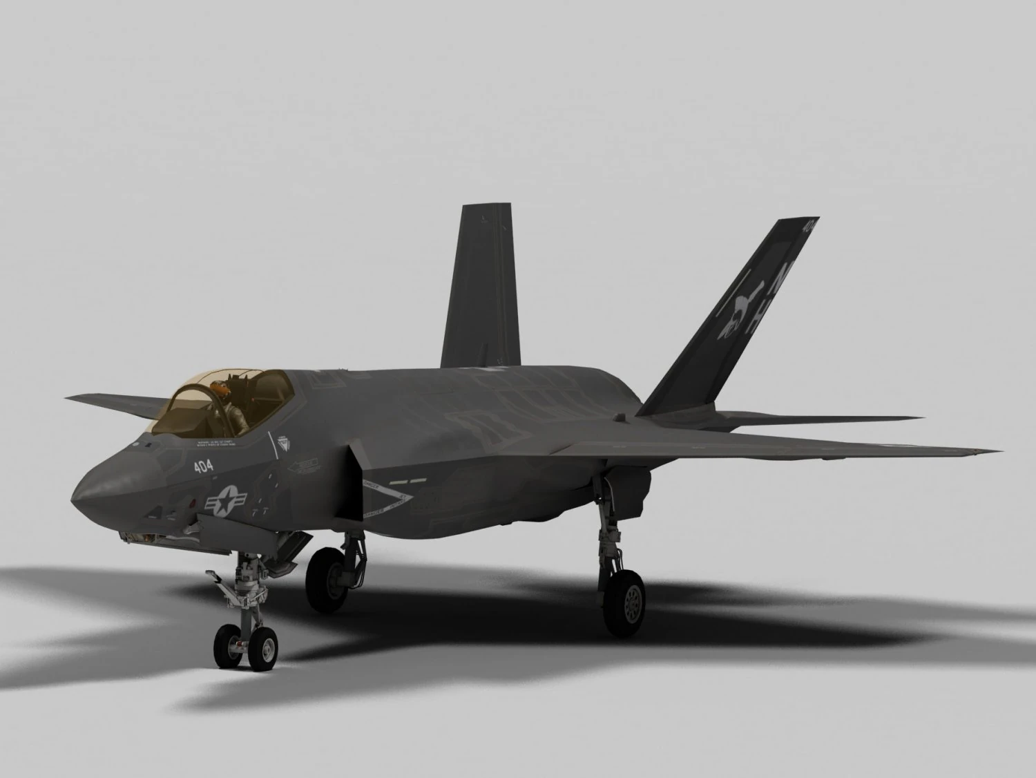 lockheed martin f-35 c lightning ii 3D Model .c4d .max .obj .3ds .fbx .stl .blend 